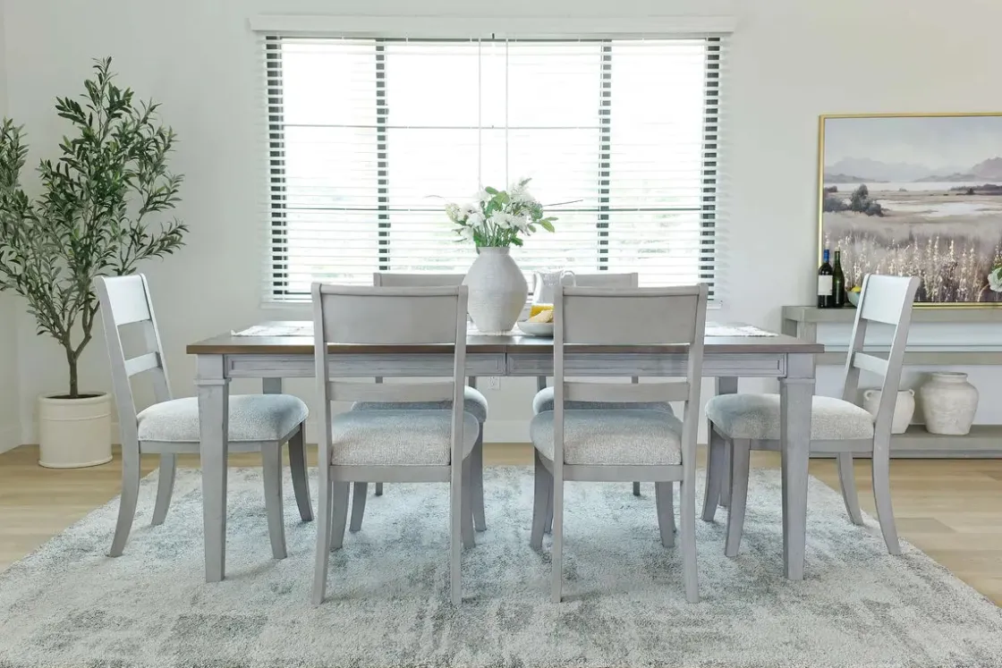 Mor Furniture Mariana Dining Table & 6 Chairs In Vintage Mocha