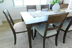Mor Furniture Mariana Dining Table & 6 Chairs In Vintage Mocha