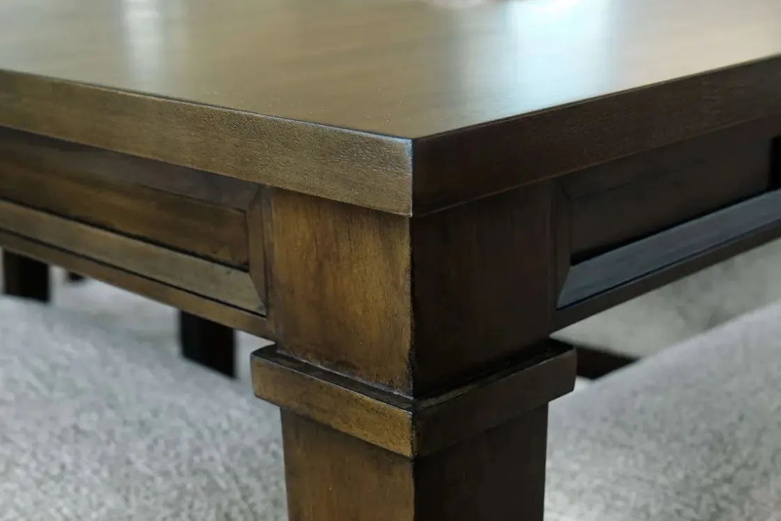 Mor Furniture Mariana Dining Table & 4 Chairs In Vintage Mocha