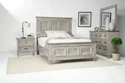 Mor Furniture Mariana Panel Bed In Vintage Creme, Queen