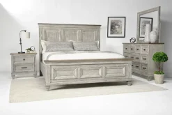 Mor Furniture Mariana Panel Bed In Vintage Creme, Queen