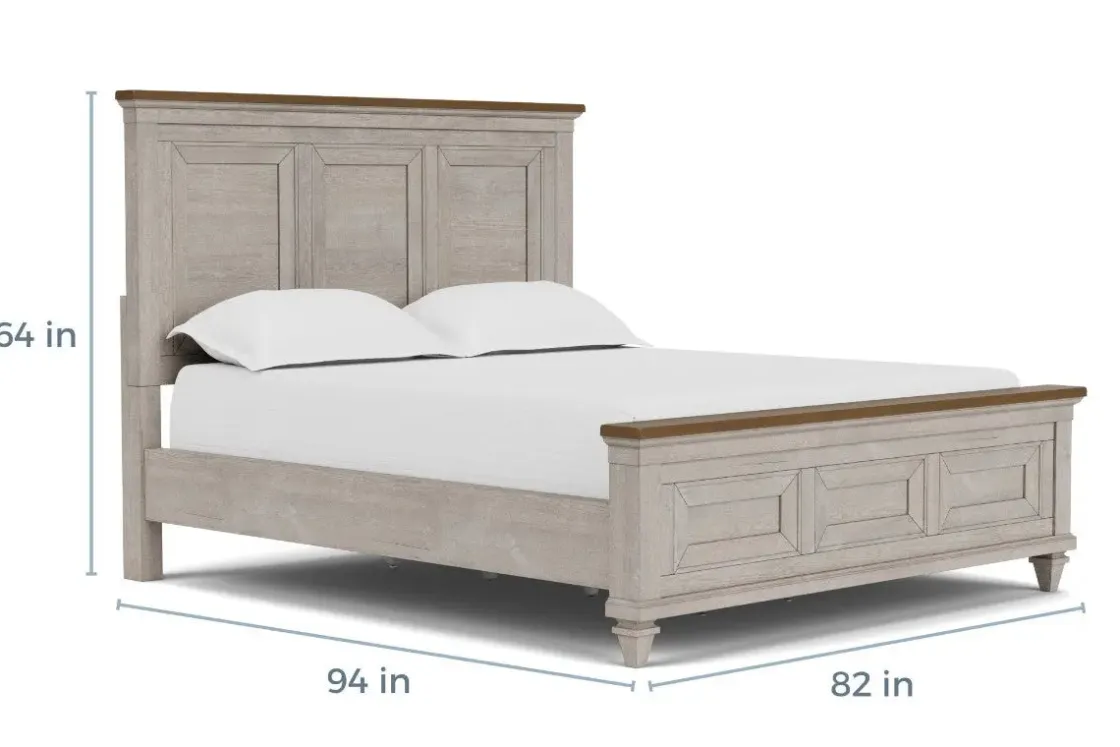 Mor Furniture Mariana Panel Bed In Vintage Creme, Queen
