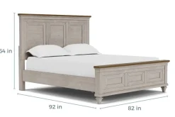 Mor Furniture Mariana Panel Bed In Vintage Creme, Queen