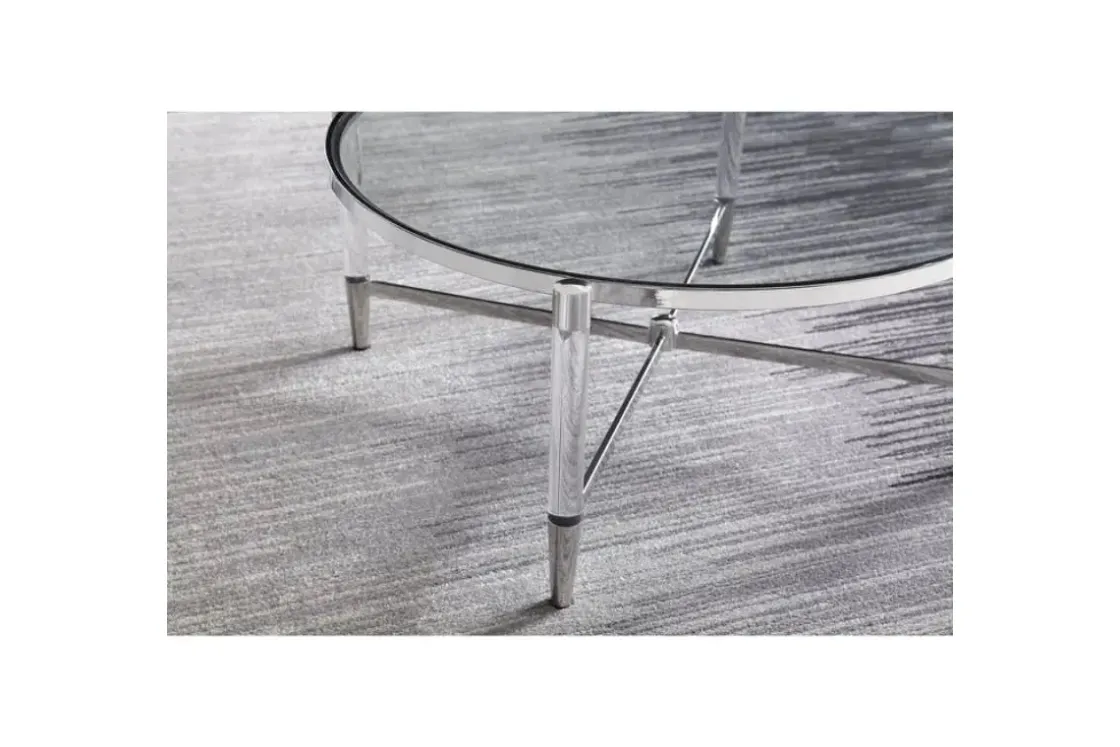Mor Furniture Marilyn Coffee Table In Glass/Acrylic/Polished Stainless Steel