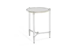 Mor Furniture Marilyn End Table In Glass/Acrylic/Polished Stainless Steel