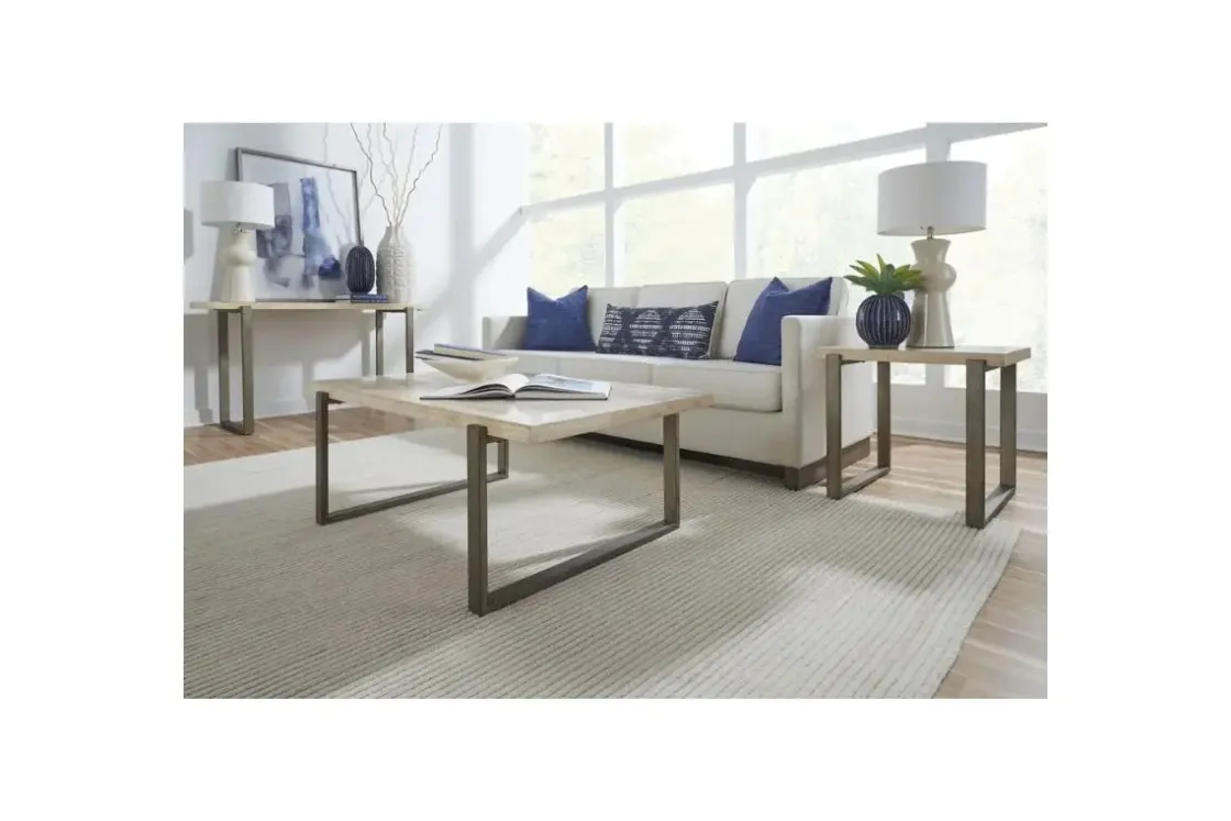 Mor Furniture Mario Coffee Table In Travertine