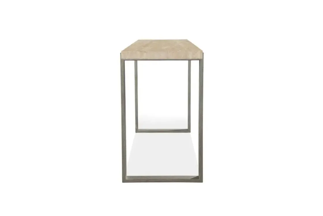 Mor Furniture Mario Sofa Table In Travertine