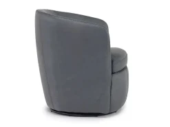 Mor Furniture Market Swivel Club Chair In Noce Taupe Leather