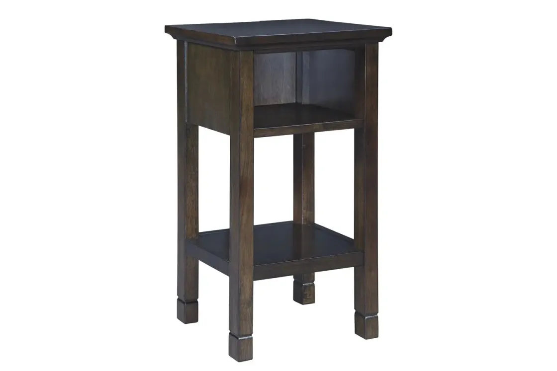 Mor Furniture Marnville Accent Table W/ Usb Charger In Espresso