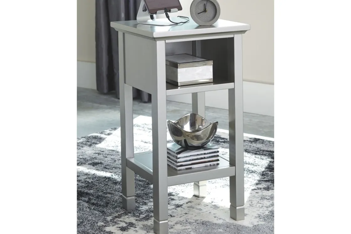 Mor Furniture Marnville Accent Table W/ Usb Charger In Espresso
