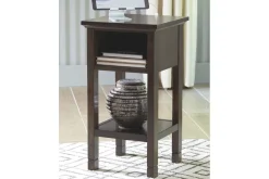Mor Furniture Marnville Accent Table W/ Usb Charger In Espresso