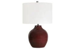 Mor Furniture Marron Table Lamp In Maroon