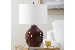Mor Furniture Marron Table Lamp In Maroon