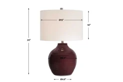 Mor Furniture Marron Table Lamp In Maroon