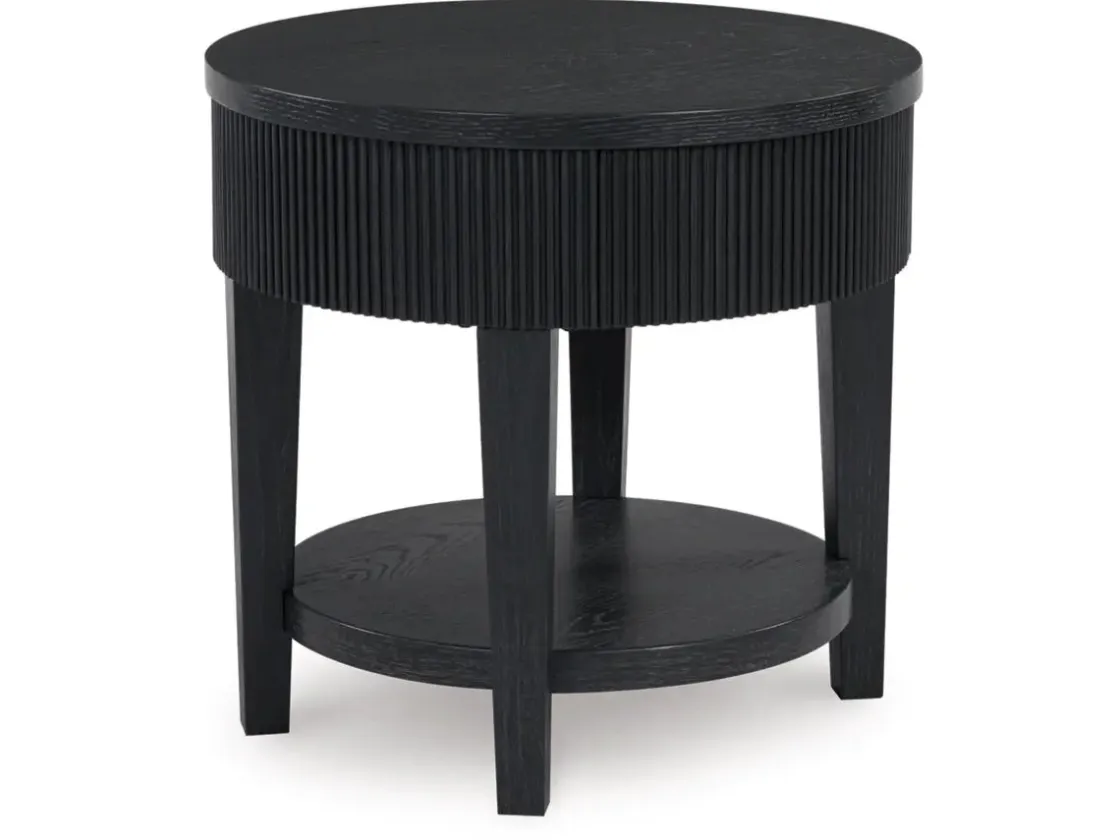 Mor Furniture Marstream End Table In Charcoal Black