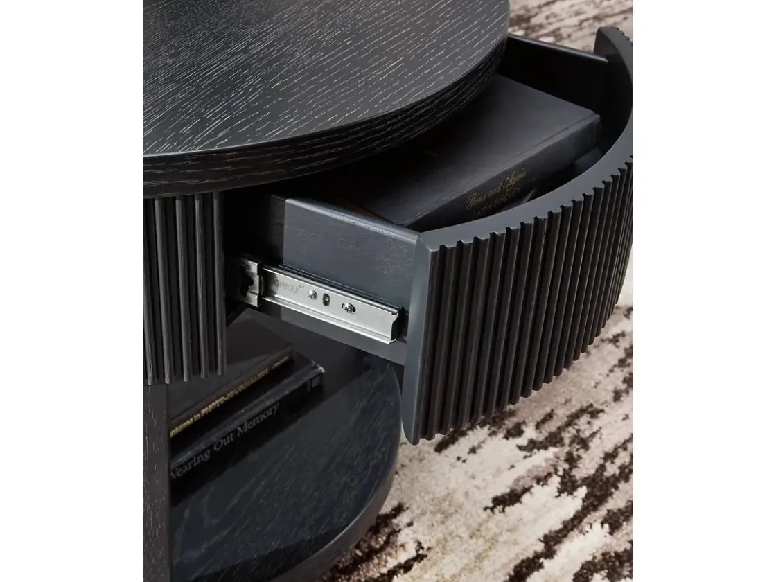 Mor Furniture Marstream End Table In Charcoal Black