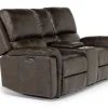 Mor Furniture Martina 2 Power Loveseat In Dark Brown