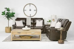 Mor Furniture Martina 2 Power Loveseat In Dark Brown