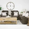 Mor Furniture Martina 2 Power Sofa & Loveseat In Dark Brown