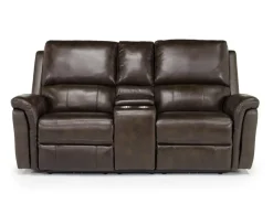 Mor Furniture Martina 2 Power Sofa & Loveseat In Dark Brown