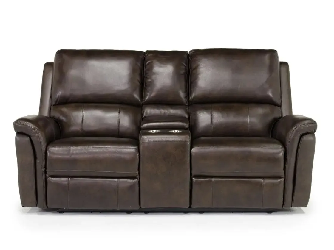 Mor Furniture Martina 2 Power Sofa & Loveseat In Dark Brown