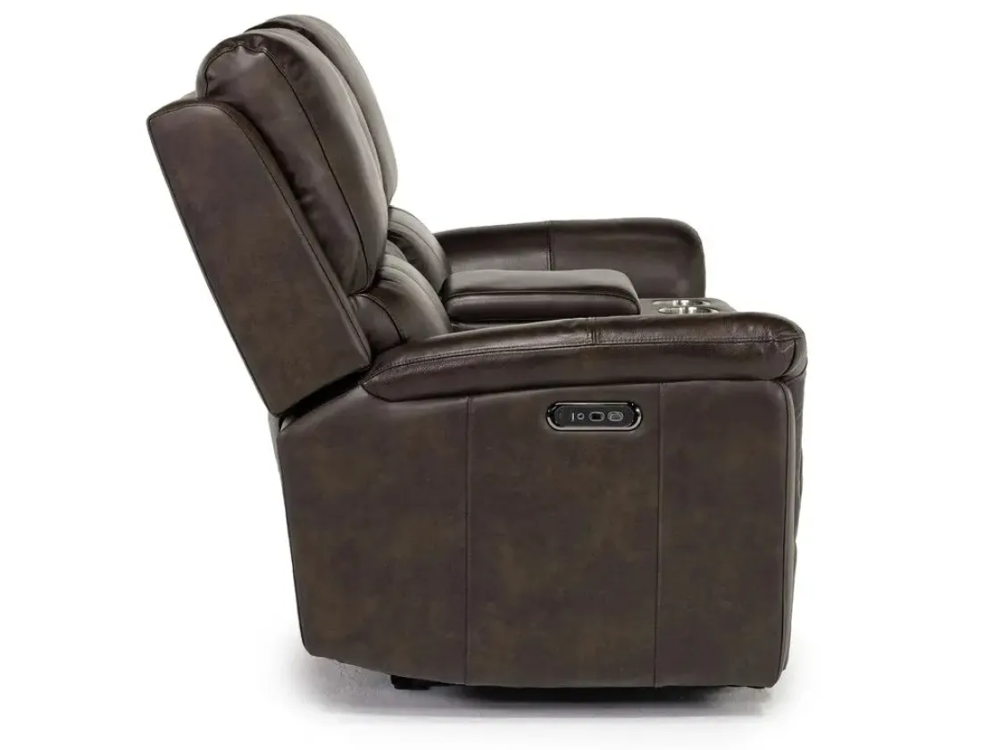 Mor Furniture Martina 2 Power Sofa & Loveseat In Dark Brown