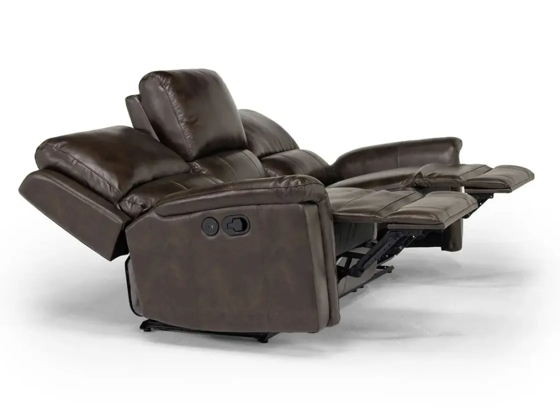 Mor Furniture Martina Reclining Sofa In Dark Brown