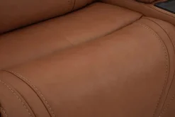 Mor Furniture Max 6 Piece 2 Power Sectional W/ 2 Power Armless Recliner In Aline Timber Leather
