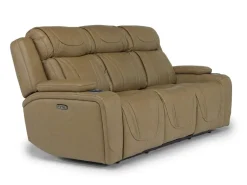 Mor Furniture Max 2 Power Sofa In Aline Butternut Leather