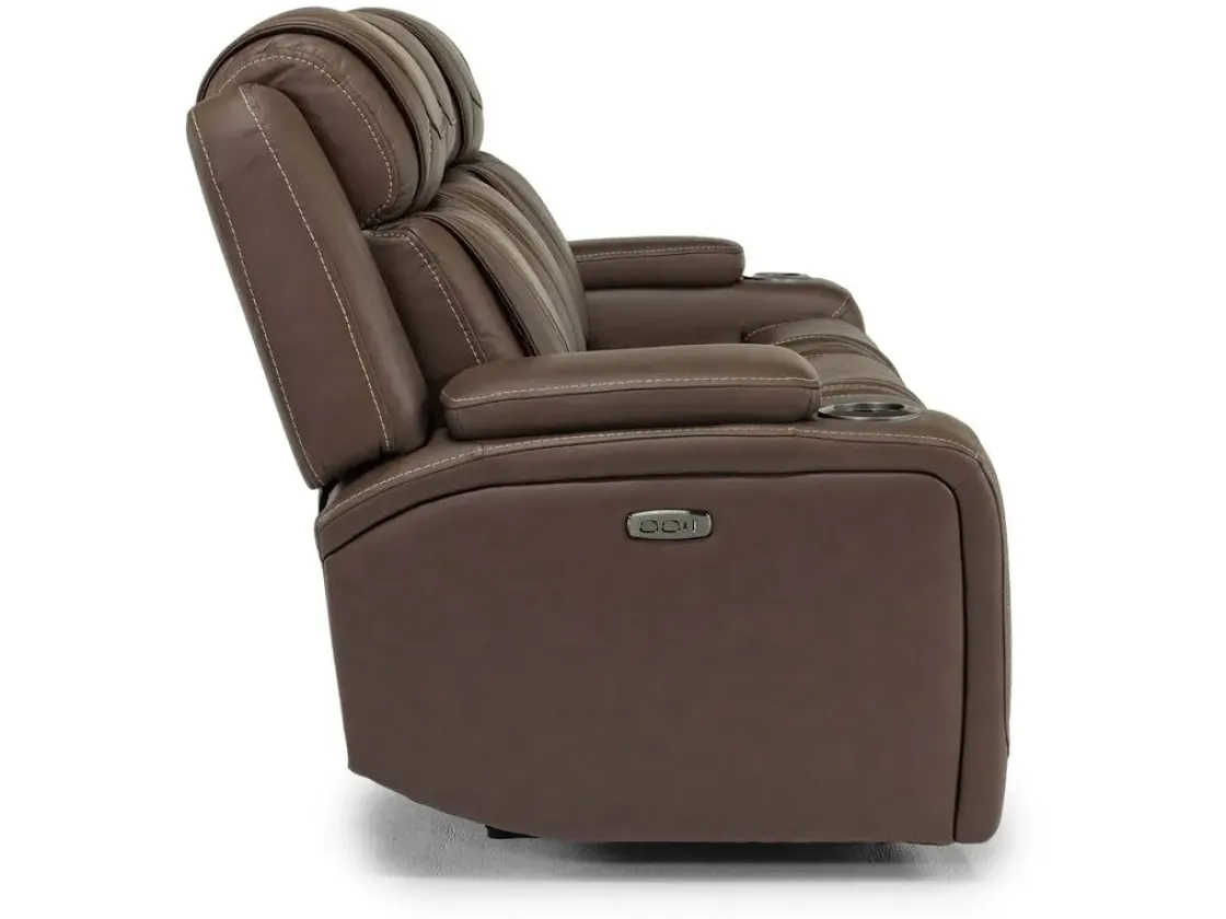 Mor Furniture Max 2 Power Sofa In Aline Butternut Leather