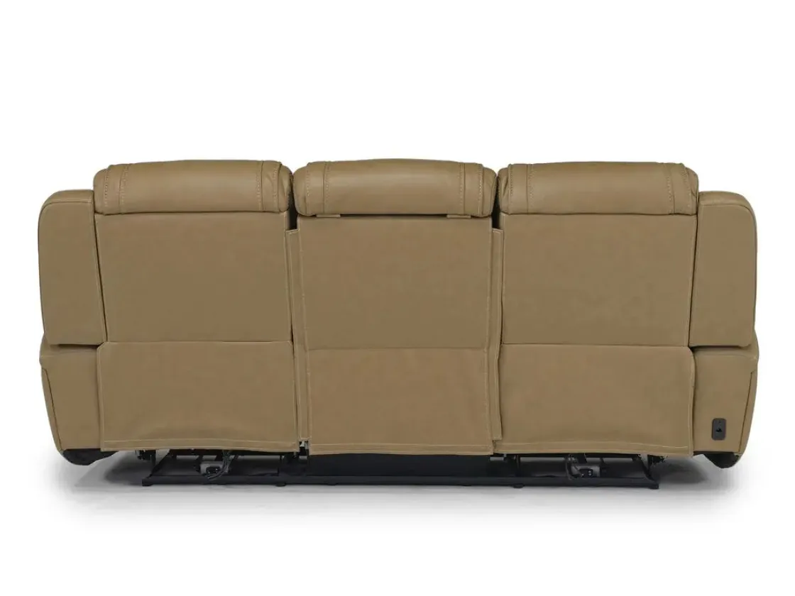 Mor Furniture Max 2 Power Sofa In Aline Butternut Leather
