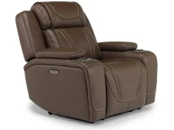 Mor Furniture Max Power Recliner In Aline Butternut Leather
