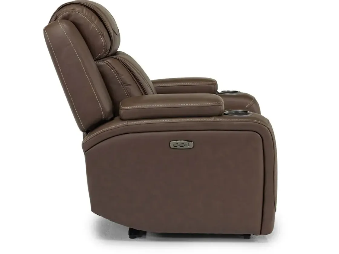 Mor Furniture Max Power Recliner In Aline Butternut Leather