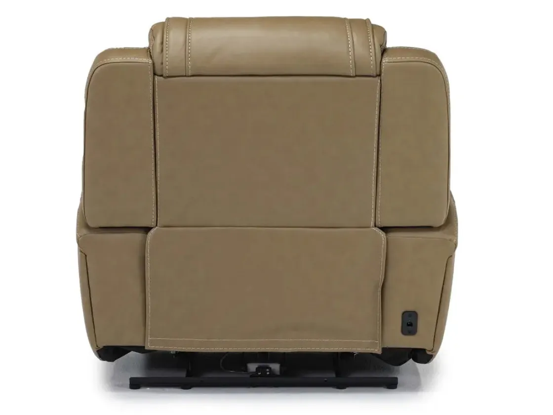 Mor Furniture Max Power Recliner In Aline Butternut Leather