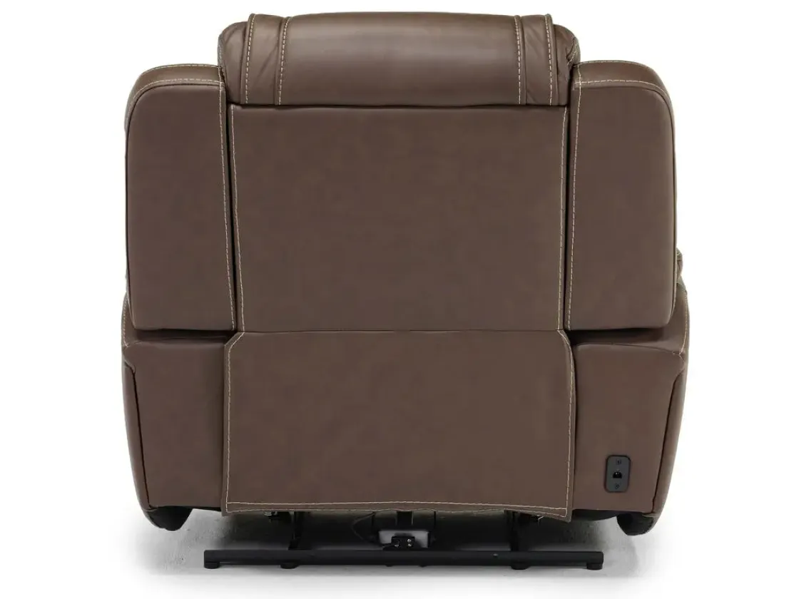 Mor Furniture Max Power Recliner In Aline Butternut Leather