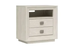 Mor Furniture Maxime 2 Drawer Nightstand W/ Usb In Sugar