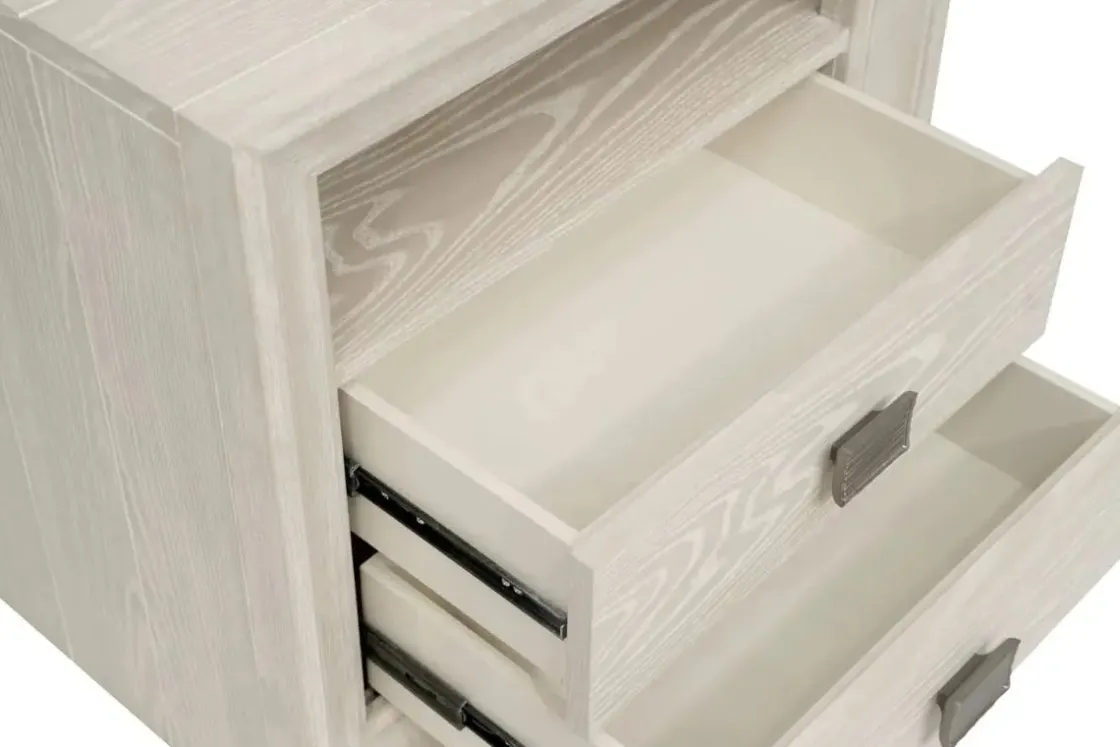 Mor Furniture Maxime 2 Drawer Nightstand W/ Usb In Sugar