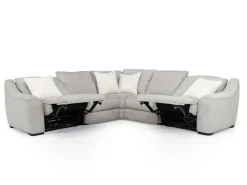 Mor Furniture Mayflower 5 Piece 2 Power Sectional In