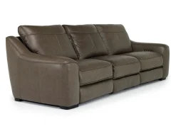 Mor Furniture Mayflower 2 Power Sofa In Seville Umber Leather
