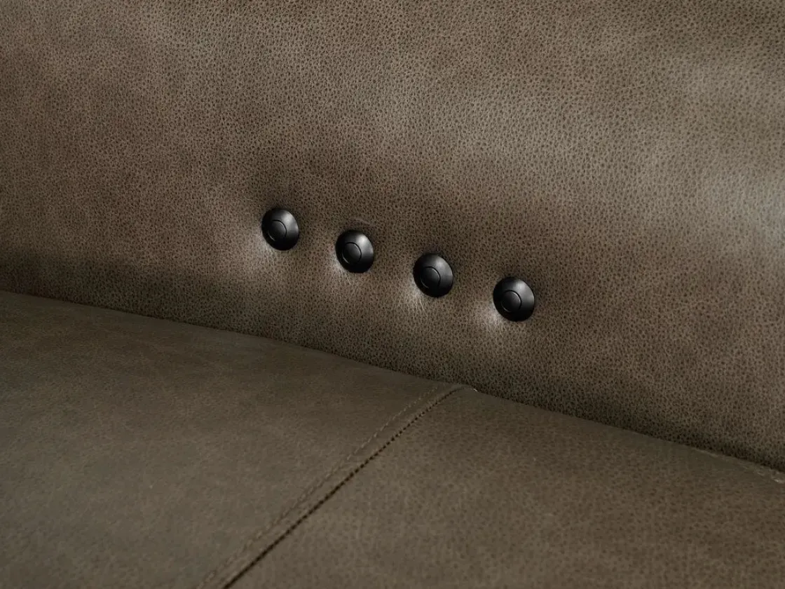 Mor Furniture Mayflower 2 Power Sofa In Seville Umber Leather
