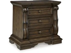 Mor Furniture Maylee 2 Drawer Charging Nightstand In Dark Brown