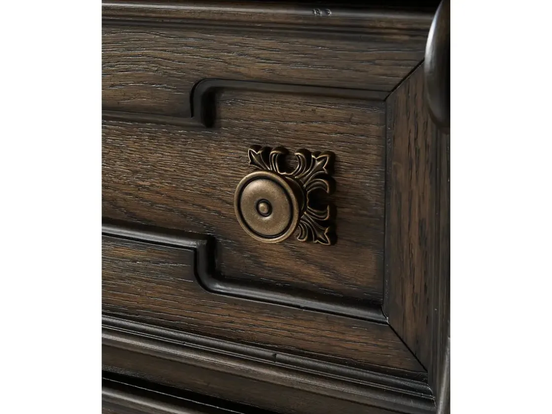 Mor Furniture Maylee 2 Drawer Charging Nightstand In Dark Brown