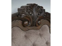 Mor Furniture Maylee Upholstered Panel Bed In Dark Brown, Queen