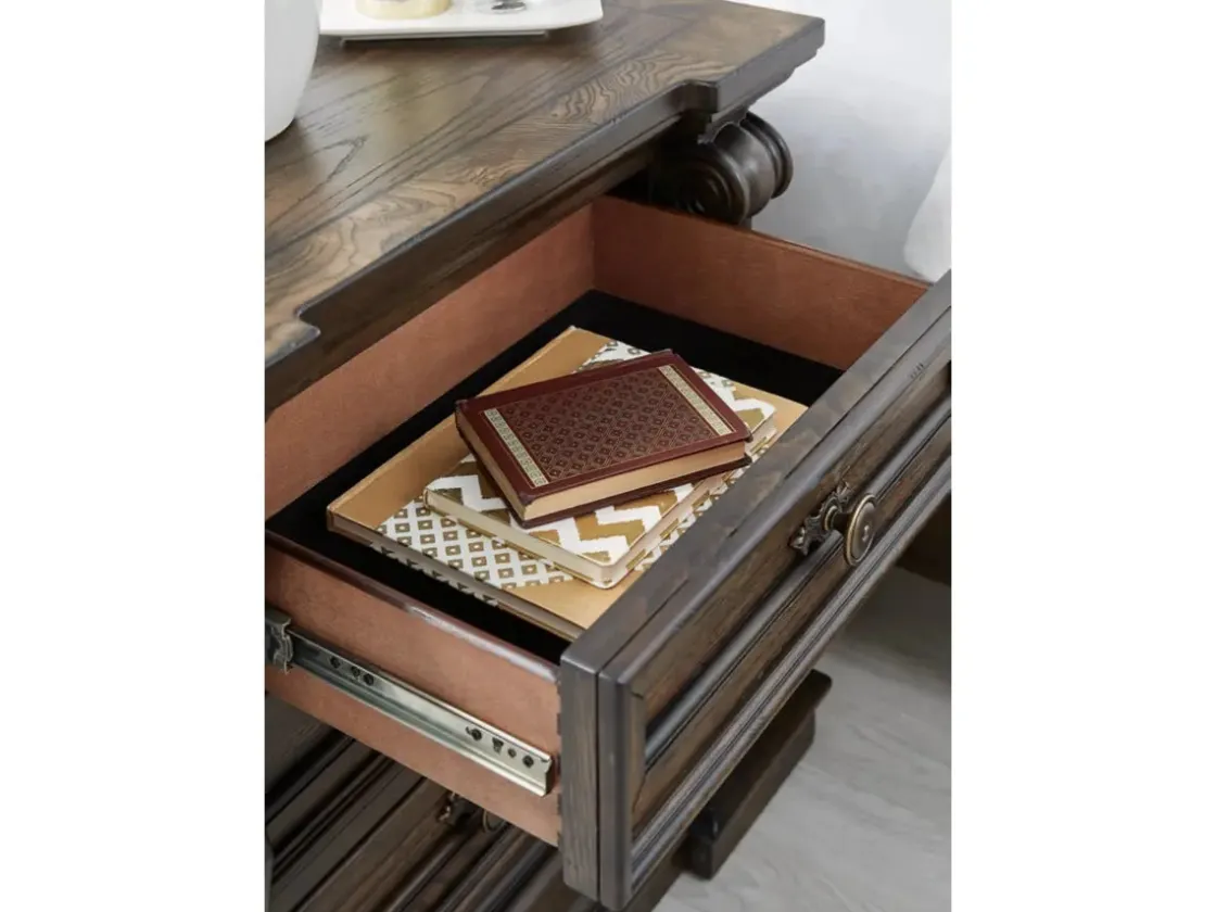 Mor Furniture Maylee Upholstered Panel Bed, Dresser, Mirror & Nightstand In Dark Brown, Queen