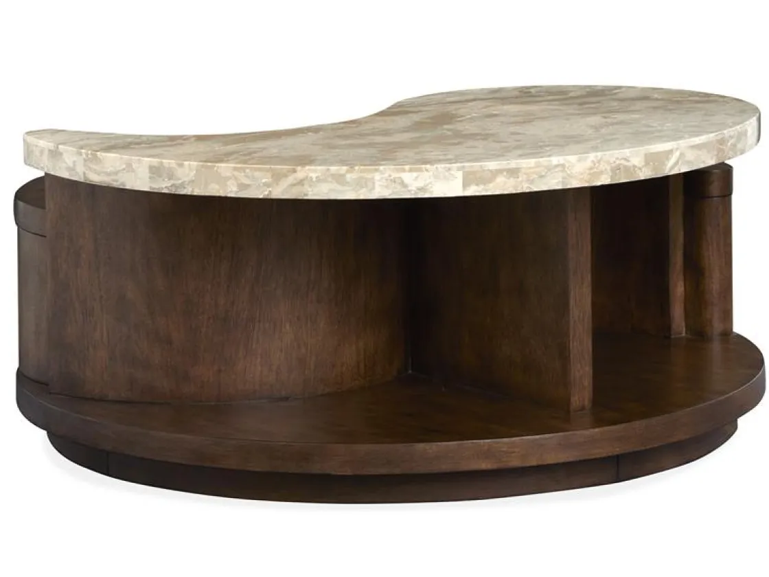 Mor Furniture Mcpherson Round Coffee Table In Burnt Umber