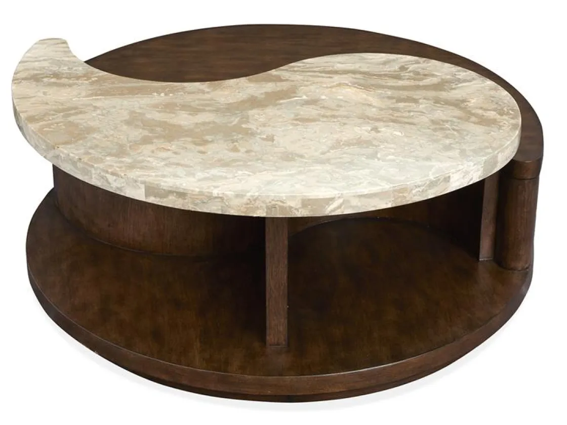 Mor Furniture Mcpherson Round Coffee Table In Burnt Umber