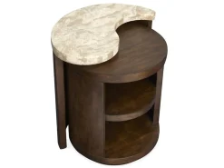 Mor Furniture Mcpherson Round End Table In Burnt Umber