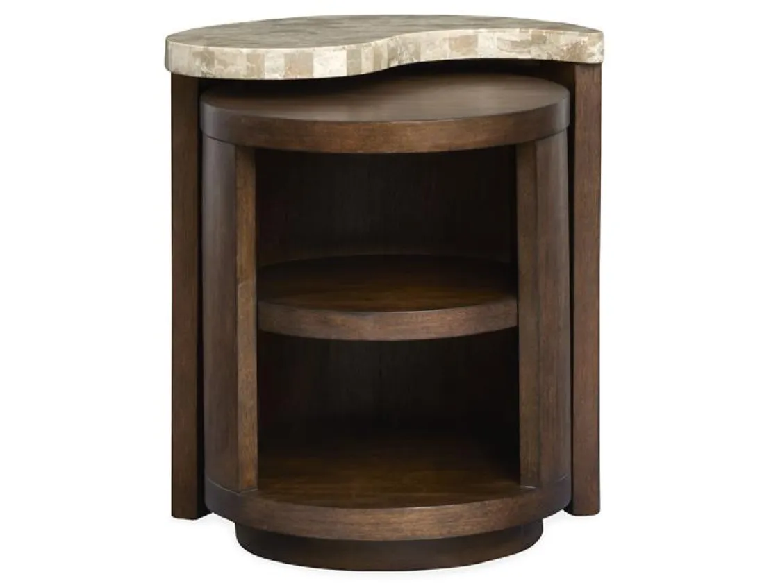 Mor Furniture Mcpherson Round End Table In Burnt Umber