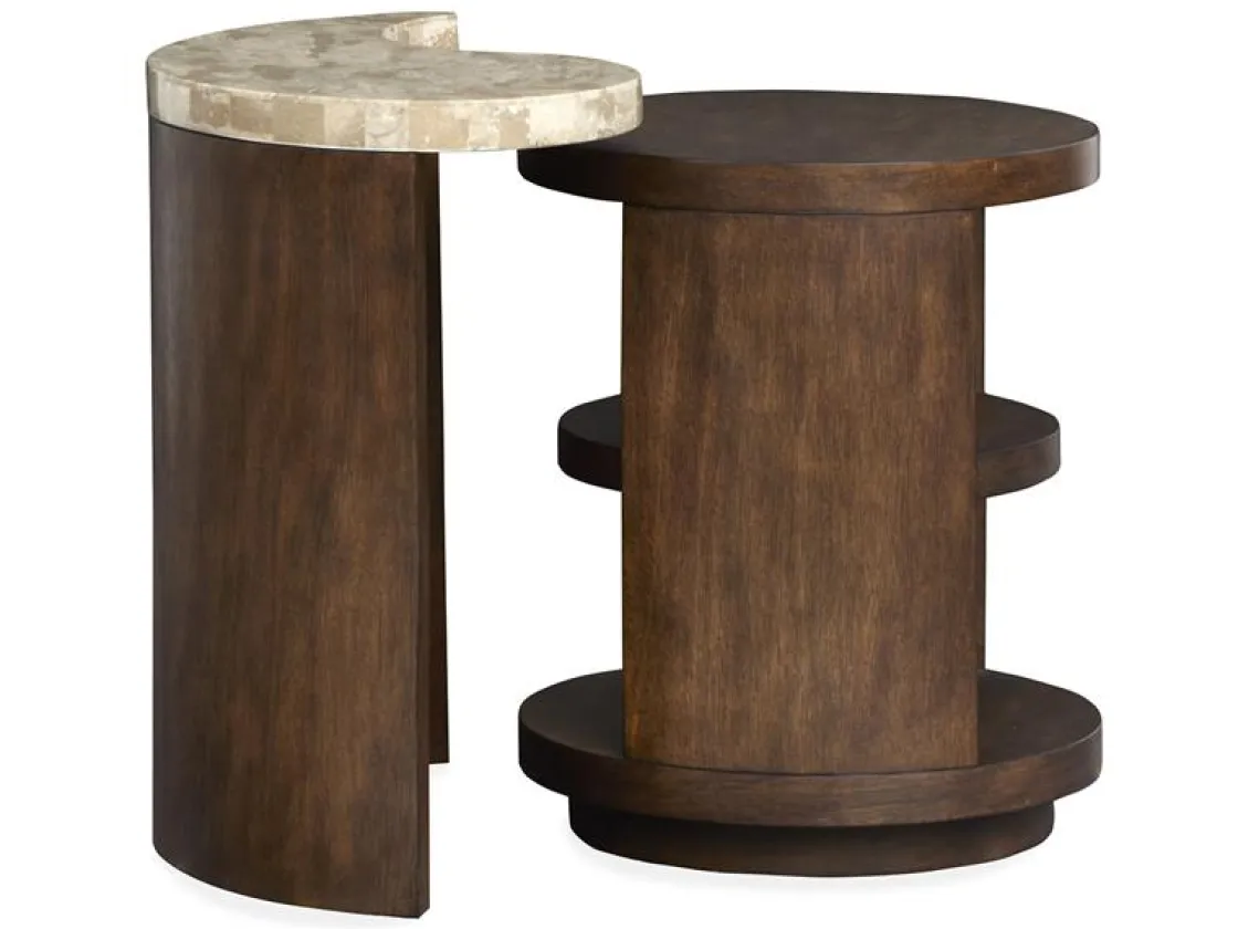 Mor Furniture Mcpherson Round End Table In Burnt Umber