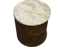 Mor Furniture Mcpherson Round End Table In Burnt Umber